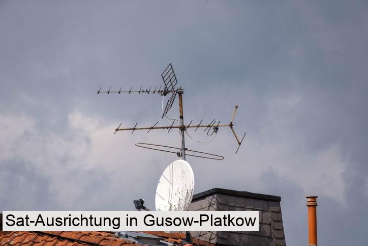 Sat-Ausrichtung in Gusow-Platkow